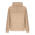 thumbnail image 1 of BLVB Womens Fall Winter Fleece Hoodies Sweatshirts Rhinestone Long Sleeve Pullover Sweaters with Pocket Fashion Outfits, 1 of 2
