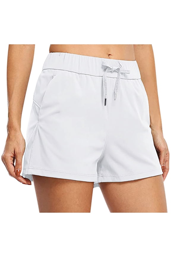 Womens High Waist Running Shorts Athletic Workout Quick Dry Shorts for Women with Pockets Gym Yoga Shorts 2025