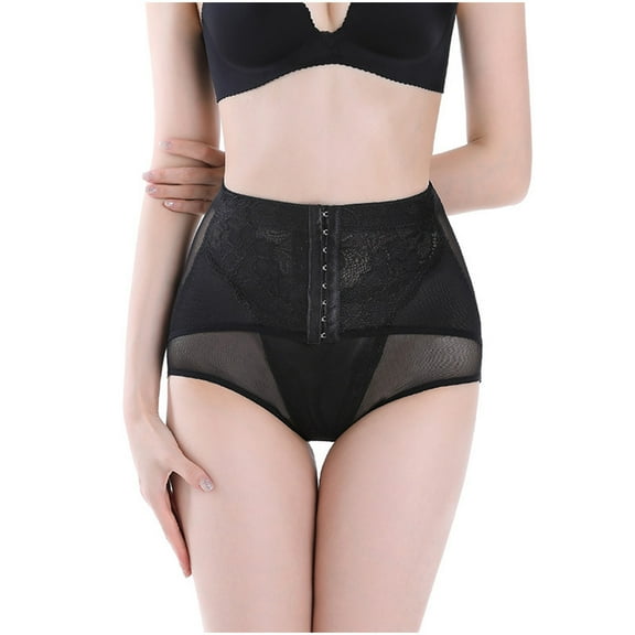 BLVB Womens High Waisted Shapewear Panties Floral Lace Adjustable Waist Seamless Butt Lifting Body Shaper Underwear