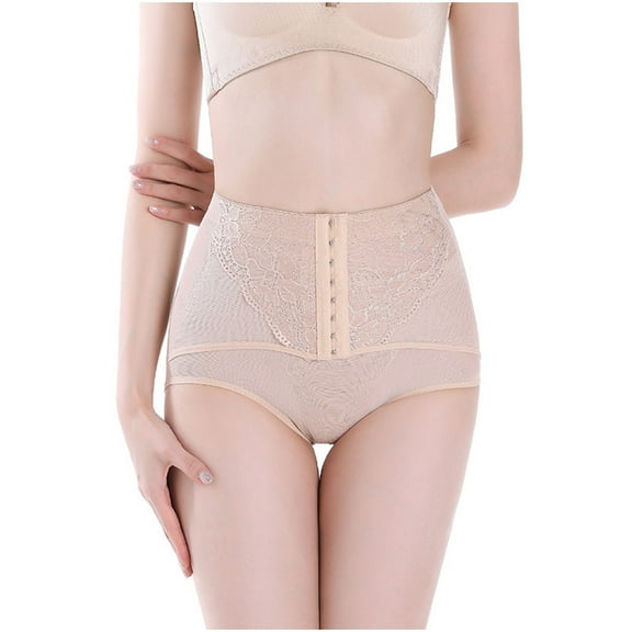 BLVB Womens High Waisted Shapewear Panties Floral Lace Adjustable Waist Seamless Butt Lifting Body Shaper Underwear