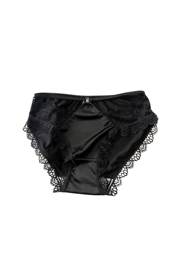 Womens Lace Briefs Hi Cut Mid High Waist Hollow out Underwear Ladies String Panties for Women