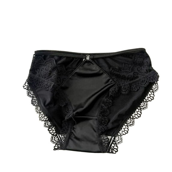 BLVB Womens Lace Briefs Hi Cut Mid High Waist Hollow out Underwear Ladies String Panties for Women