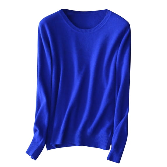 BLVB Womens Long Sleeve Crewneck T-Shirt Casual Basic Tops Lightweight Stretch Base Layer Tee Shirts Blouses