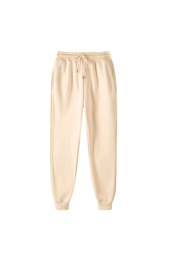 Womens Mens Fleece Lined Jogger Pants High Waist Drawstring Winter Warm Sweatpants Thermal Athletic Lounge Trousers