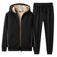 thumbnail image 1 of BLVB Womens Mens Sweatsuits Sets Active Jogging Fleece Lined 2 Pieces Hoodie And Pants Winter Warm Outfit Sets, 1 of 7