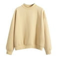 thumbnail image 1 of BLVB Womens Oversized Sweatshirts Crewneck Pullover Long Sleeve Solid Color Tops Fall Outfits Womens Clothes Yellow, 1 of 3