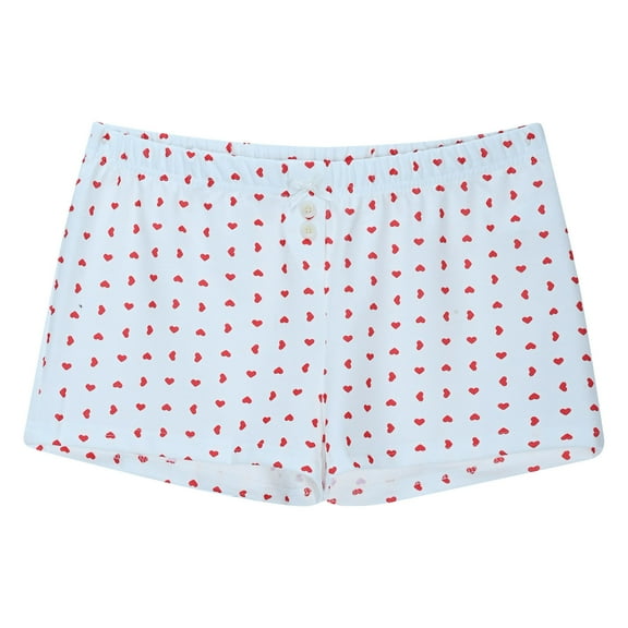 BLVB Womens Pajama Shorts Low Waist Boxer Shorts Cute Lounge Pj Shorts Bottoms Comfy Sleep Shorts