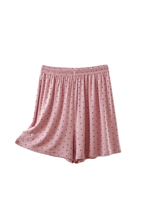 Womens Pajama Shorts Summer Casual Lounge Sleep Shorts Polka Dots Soft Comfy Modal Pj Bottoms