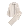thumbnail image 1 of BLVB Womens Pajamas Set Long Sleeve Button Down Sleepwear Nightwear Soft Long Pants Pj Lounge Sets Loungewear for Women, 1 of 2