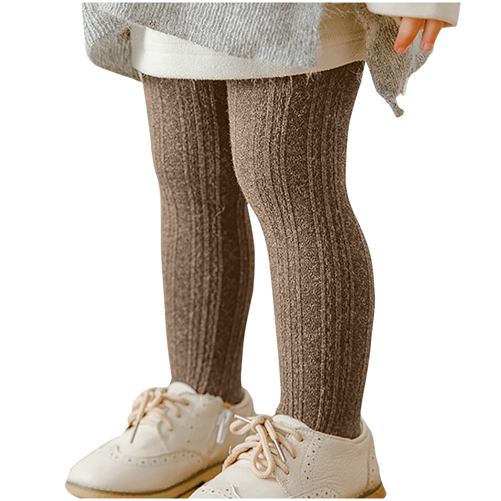 Toddler Girls Tights Seamless Thick Cable Knit Cotton Leggings Pants Stockings Pantyhose for 2-12 Years