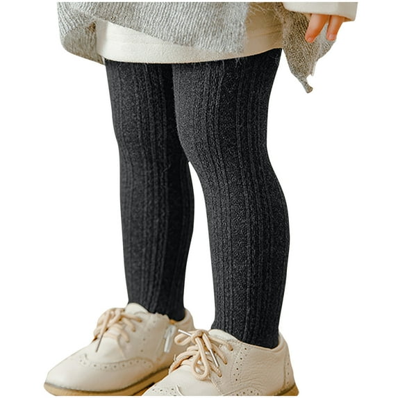 BLVB Toddler Girls Tights Seamless Thick Cable Knit Cotton Leggings Pants Stockings Pantyhose for 2-12 Years