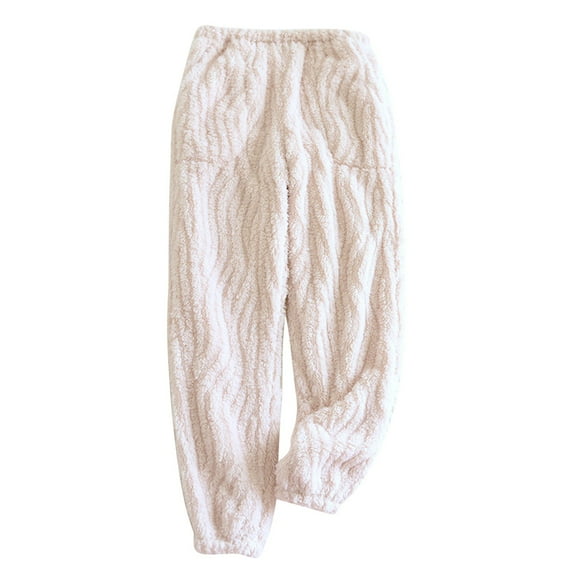 BLVB Womens Plush Pajama Pants Soft Fuzzy Pajama Bottoms for Women Cozy Pj Fleece Lounge Pants Sleepwear for Winter
