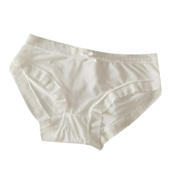BLVB Womens Seamless Underwear Cute Lace Trim Girls Panties Stretch Comfy Ladies Underwear Briefs