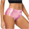 thumbnail image 1 of BLVB Womens Shiny Booty Shorts Sparkly Short Shorts Low Waisted Bottoms for Clubwear Dance Festival, 1 of 3
