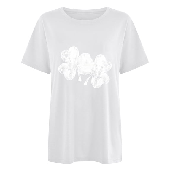 BLVB Womens Short Sleeve St. Patrick's Day Shirts Crewneck Green Tops Fashion Shamrock Clover Tees Tank Shirts