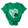 thumbnail image 1 of BLVB Womens Short Sleeve St. Patricks Day Tops Cute Shamrock Printed Tee Shirts Crewneck Casual Tunic Tops for Girls, 1 of 3