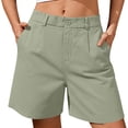 thumbnail image 1 of BLVB Womens Shorts Dressy Casual High Waisted Summer Wide Leg Business Lounge Trouser Dress Work Shorts with Pockets, 1 of 6
