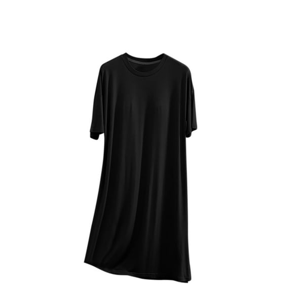 BLVB Womens Soft Nightgown Crewneck Short Sleeve Nightshirt with Built in Bra Sleepwear Comfy Night Shirts Pajamas