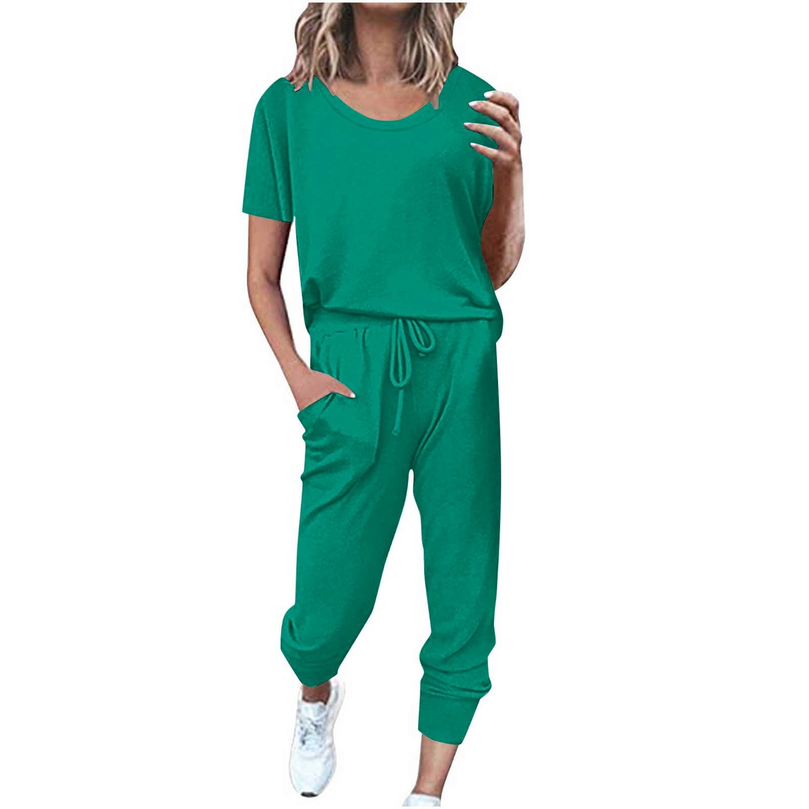 Summer Casual Trousers Suspenders Vest Two Piece Set Women Pajamas Casual Wear