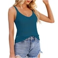 thumbnail image 1 of BLVB Womens Summer Knitted Tank Tops V Neck Sleeveless Sweater Casual Hollow out Beach Plus Size Shirts, 1 of 4