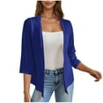 thumbnail image 1 of BLVB Womens Summer Lightweight Cardigan 3/4 Sleeve Shrugs Light Weight Spring Fall Open Front Cardigan, 1 of 7