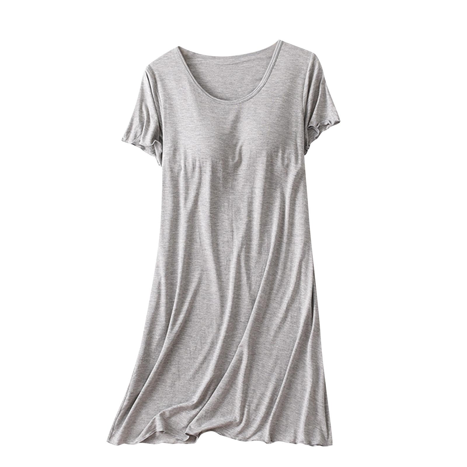 Women Short Sleeve Sleep Shirt Tee Pajama Top Sleep Dress Nightgown Nightshirt E - Foto 10