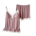 thumbnail image 1 of BLVB Womens Summer Pajama Sets 2 Piece Lace V Neck Cami Tops Built-In Bras and Shorts Lounge Outfits Sleepwear, 1 of 4