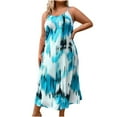 thumbnail image 1 of BLVB Womens Summer Plus Size Maxi Dresses Scoop Neck Spaghetti Straps Tie Dye Long Dress Sleeveless Beach Sundress, 1 of 6