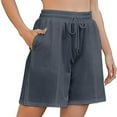 thumbnail image 1 of BLVB Womens Sweat Shorts Casual Summer Loose Athletic Short Drawstring Waist Lounge Running Jogger Shorts with Pockets, 1 of 7