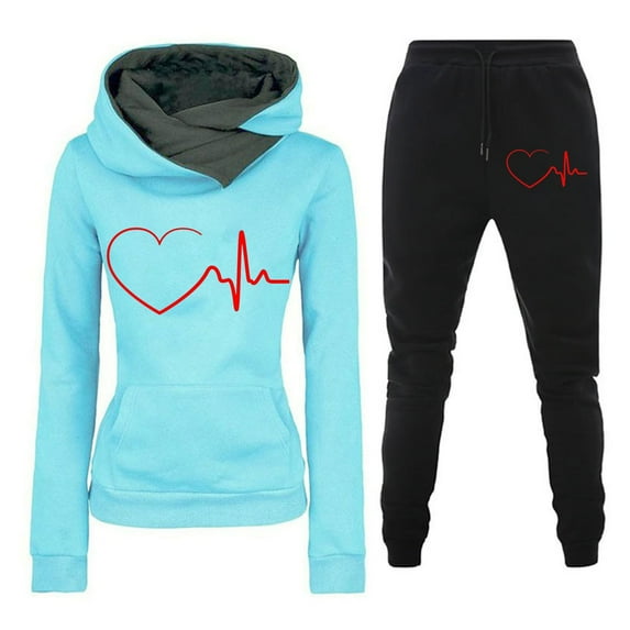 BLVB Womens Sweatsuits 2 Piece Set Fashion Pullover Hoodies and Sweatpants Tracksuits Jogger Set Lounge Matching Set