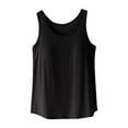 thumbnail image 1 of BLVB Womens Tank Top with Built in Bra Flowy Camis Sleeveless Scoop Neck Pajama Tank Tops Workout Yoga Lounge Sleep Shirts, 1 of 5