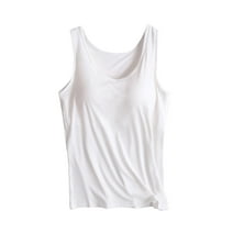 Tank With Built In Bra Womens Tank Tops Adjustable Strap Stretch Cotton ...