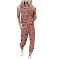 thumbnail image 1 of BLVB Womens Tracksuit Summer 2 Piece Outfits Casual Sleeveless Tank Tops and Drawstring Pants Lounge Sets with Pock, 1 of 4