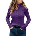 thumbnail image 1 of BLVB Womens’ Turtleneck Pullover Cable Long Sleeve Basic Soft Sweater Solid Color Fall Winter Trendy Knit Tops, 1 of 3