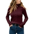 thumbnail image 1 of BLVB Womens’ Turtleneck Pullover Cable Long Sleeve Basic Soft Sweater Solid Color Fall Winter Trendy Knit Tops, 1 of 3