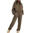 thumbnail image 1 of BLVB Womens Two Piece Outfits Sweatsuit Set Hooded Sweatshirt and Drawstring Sweatpant Fall Lounge Set Tracksuit, 1 of 6