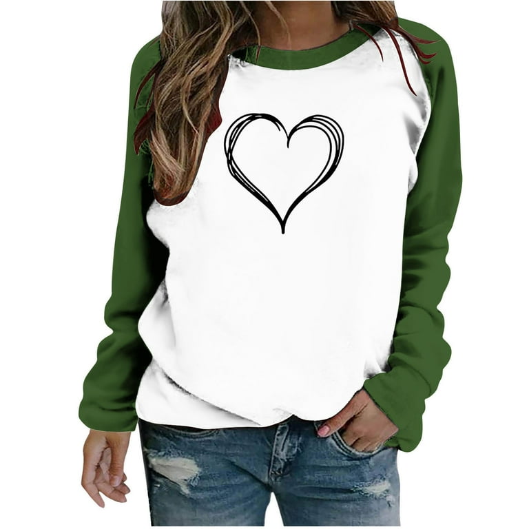 Rvidbe Valentine's Day Sweatshirts Womens Casual Long Sleeve Sweatshirts  Plaid Gnome Print Crew Neck Pullover Tops Shirts Black : :  Clothing, Shoes & Accessories