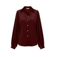 thumbnail image 1 of BLVB Womens Velvet Long Sleeve Button down Shirt Casual Retro Blouse Lapel Tunic Tops Fall Shacket Jacket, 1 of 7