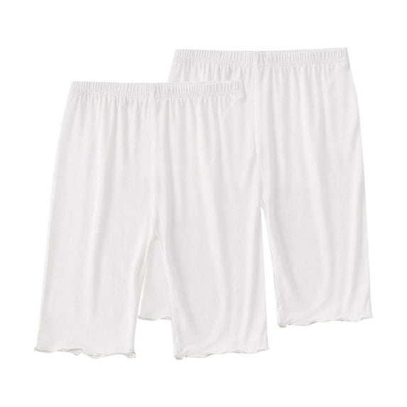 Besolor 2 Pack Girls Biker Shorts Casual Stretchy Athletic Dance Yoga Shorts Under Dress Clothes for Kids Multicolor