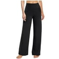 thumbnail image 1 of BLVB Womens Wide Leg Yoga Pants Stretch High Waisted Comfy Workout Pants Casual Lounge Trousers with Pockets, 1 of 5