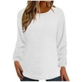 thumbnail image 1 of BLVB Womens Winter Warm Tops Long Sleeve Fuzzy Fleece Pullover Crewneck Soft Casual Sweaters Fall Clothes Loungewear, 1 of 6