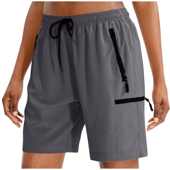 BLVB Workout Shorts for Women Elastic Waist Drawstring Quick Dry Running Athletic Summer Shorts with Pockets