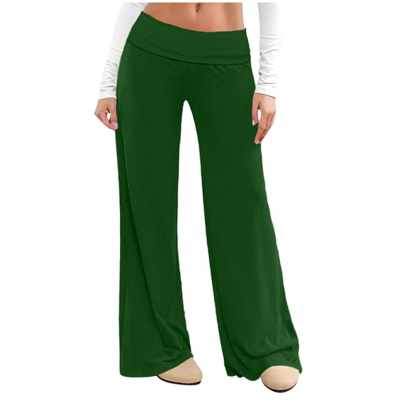 BLVB Yoga Pants for Women Wide Leg Workout Sweatpants Low Rise Solid Color Stretchy Loose Gym Lounge Pants