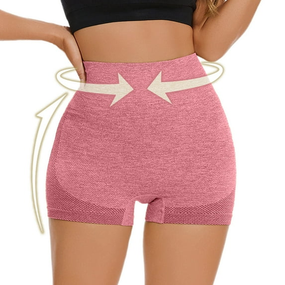 BLVB Yoga Shorts for Women High Waist Biker Shorts Exercise Workout Butt Lifting Tights Breathable Women's Short Pants