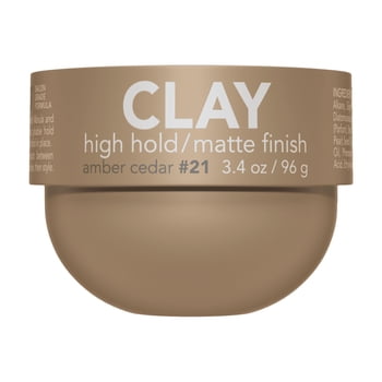 BLVD & CO Men's Clay, High Hold Matte Finish, Natural Styling Hair Clay with Marula Oil, Amber Cedar Scent, 3.4 oz Jar