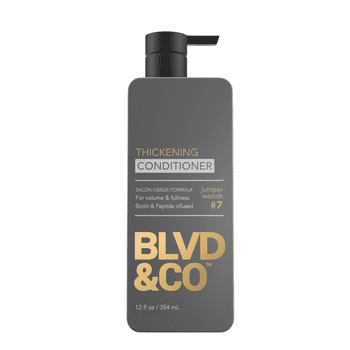 BLVD & CO Men's Thickening Conditioner with Biotin & Peptides for Volumizing Hair, Juniper Woods Scent, 12 fl oz Bottle
