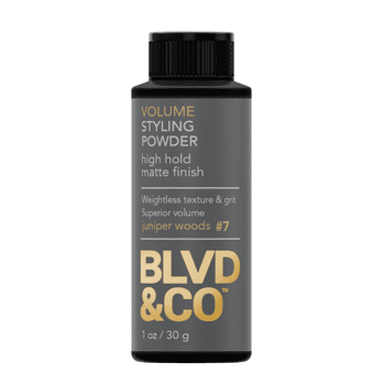 BLVD & CO Men’s Volume Hair Styling Powder, High Hold Matte Finish, Weightless Volumizing Hair Texture, Juniper Woods Scent, 1 oz Bottle