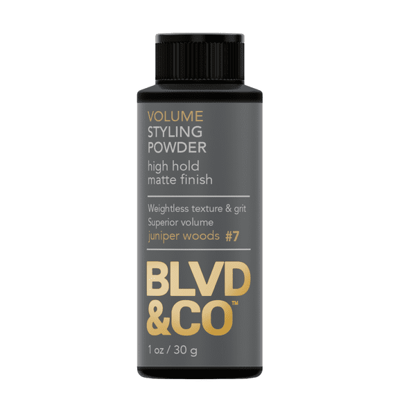 BLVD & CO Mens Volume Styling Powder, Fuller Looking Hair, Matte Finish, Volumizing Texture Clean Ingredients