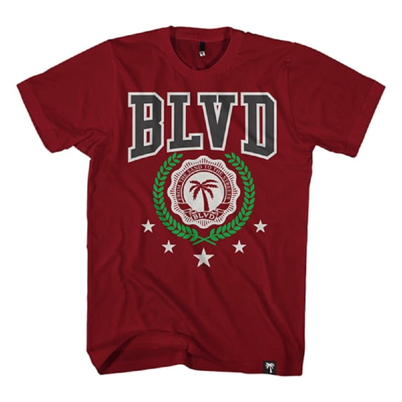 BLVD Supply Men's Takeover Basic Cotton Short Sleeve Crewneck Ringer T-Shirt Tee