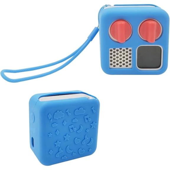 Anti-Slip Silicone Cover Compatible with Yoto Mini Audio Player, 1 Pack Protective Sleeve Accessory for Kids (Blue, Case Only)